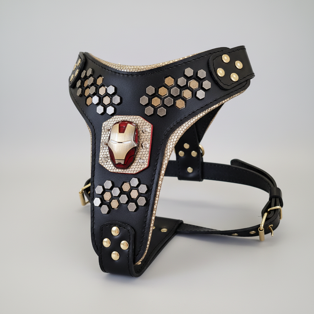 "Iron Dog" Handmade Leather Dog Harness | M to XXL | by Bestia Dog Gear