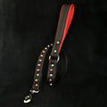Leather Dog Leash – Studded, Black | 1 Meter
