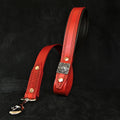 Leather Dog Leash – "Eros", Red | 90 cm