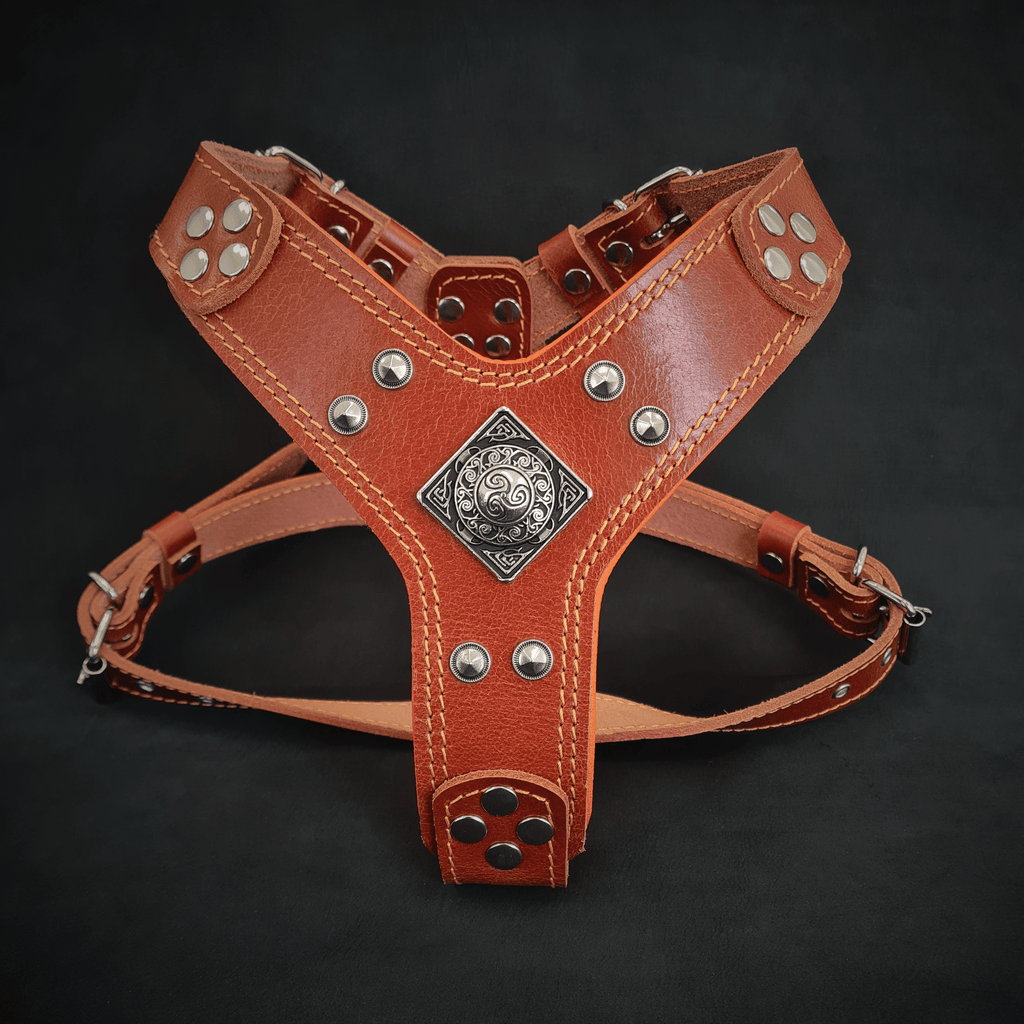 Eros Leather Dog Harness – Brown | Small & Medium