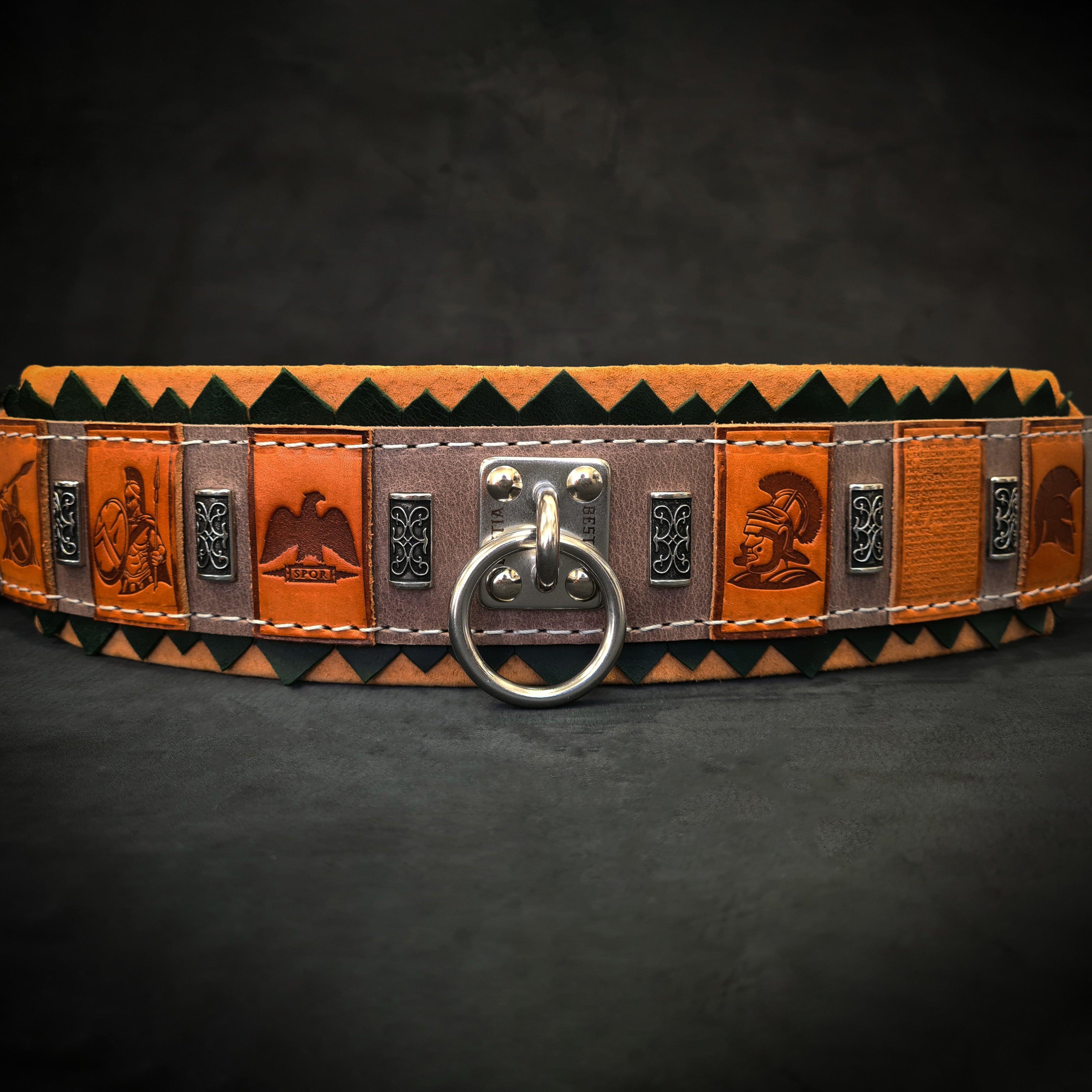 Leather Dog Collar – SPQR Style