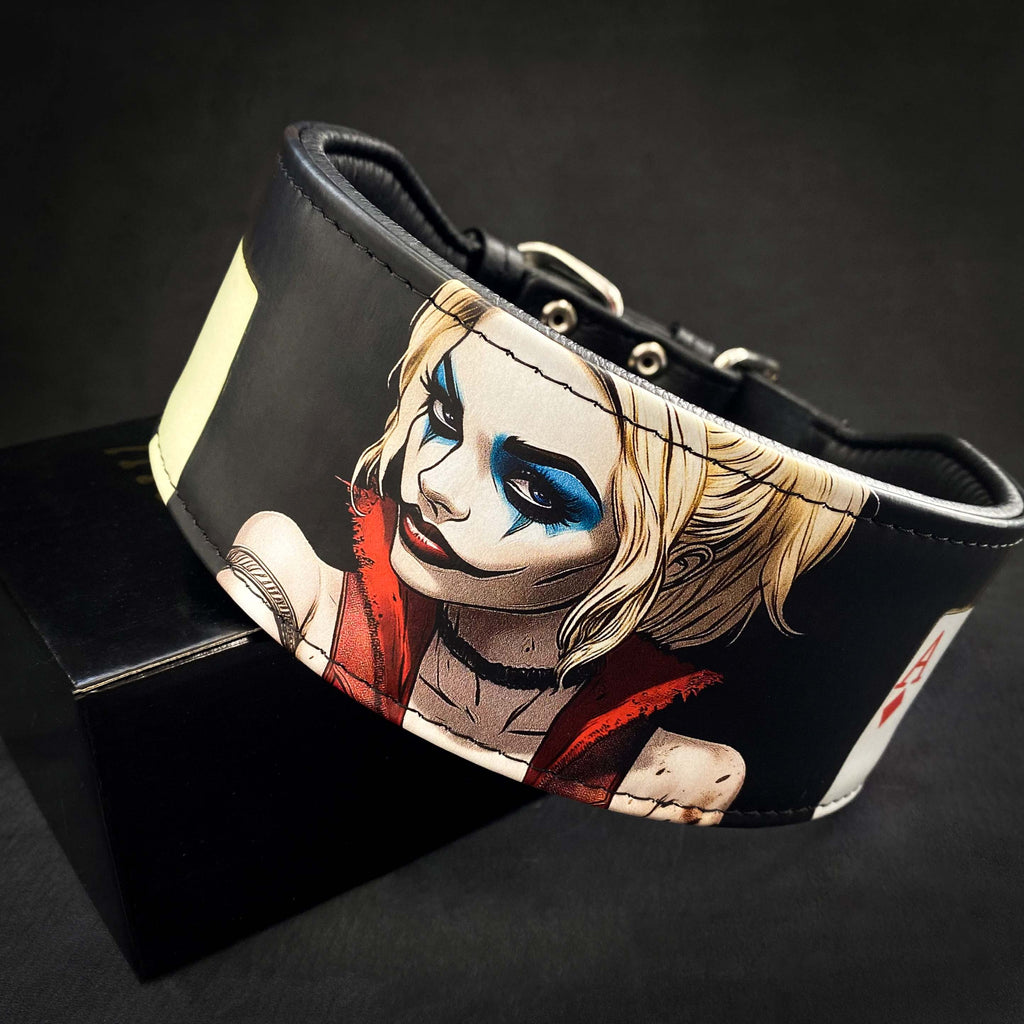 Leather Dog Collar – "Harley", Harley Quinn Inspired