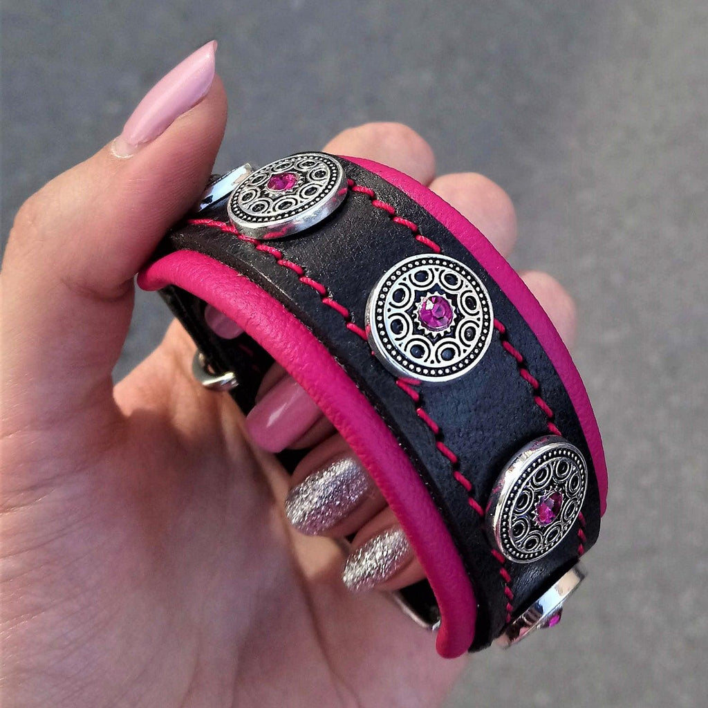Handmade Leather Puppy Collar – Bijou Style