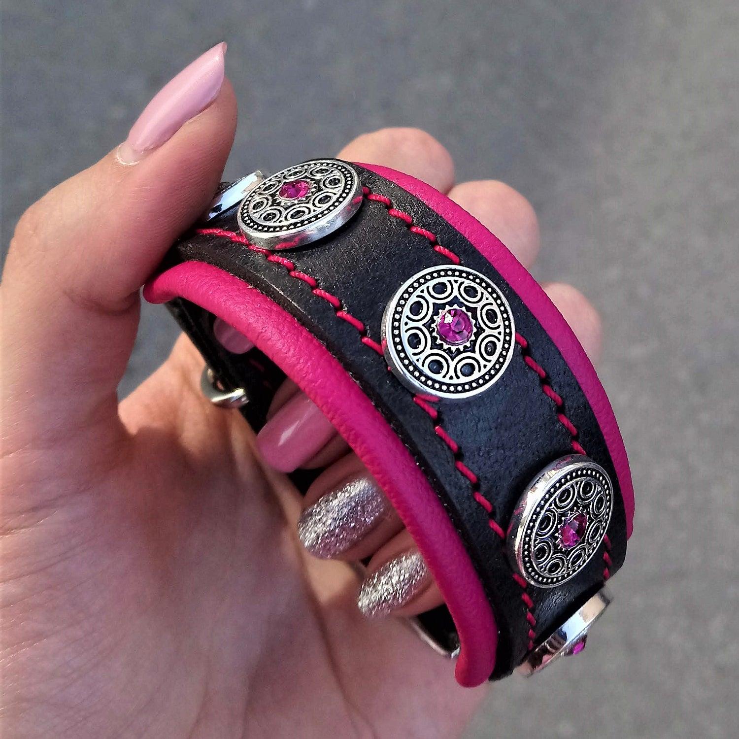 Handmade Leather Puppy Collar – Bijou Style