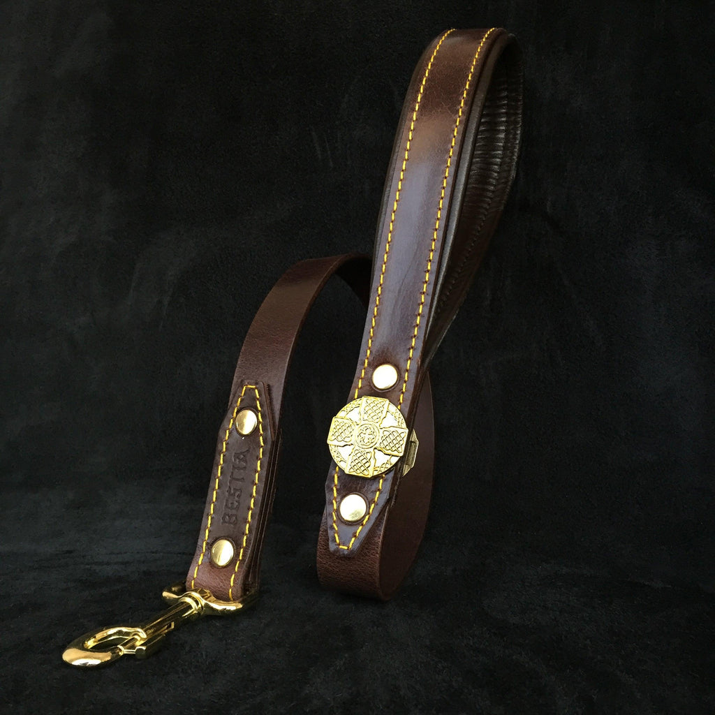 Leather Dog Leash – "Maximus", Brown | 90 cm