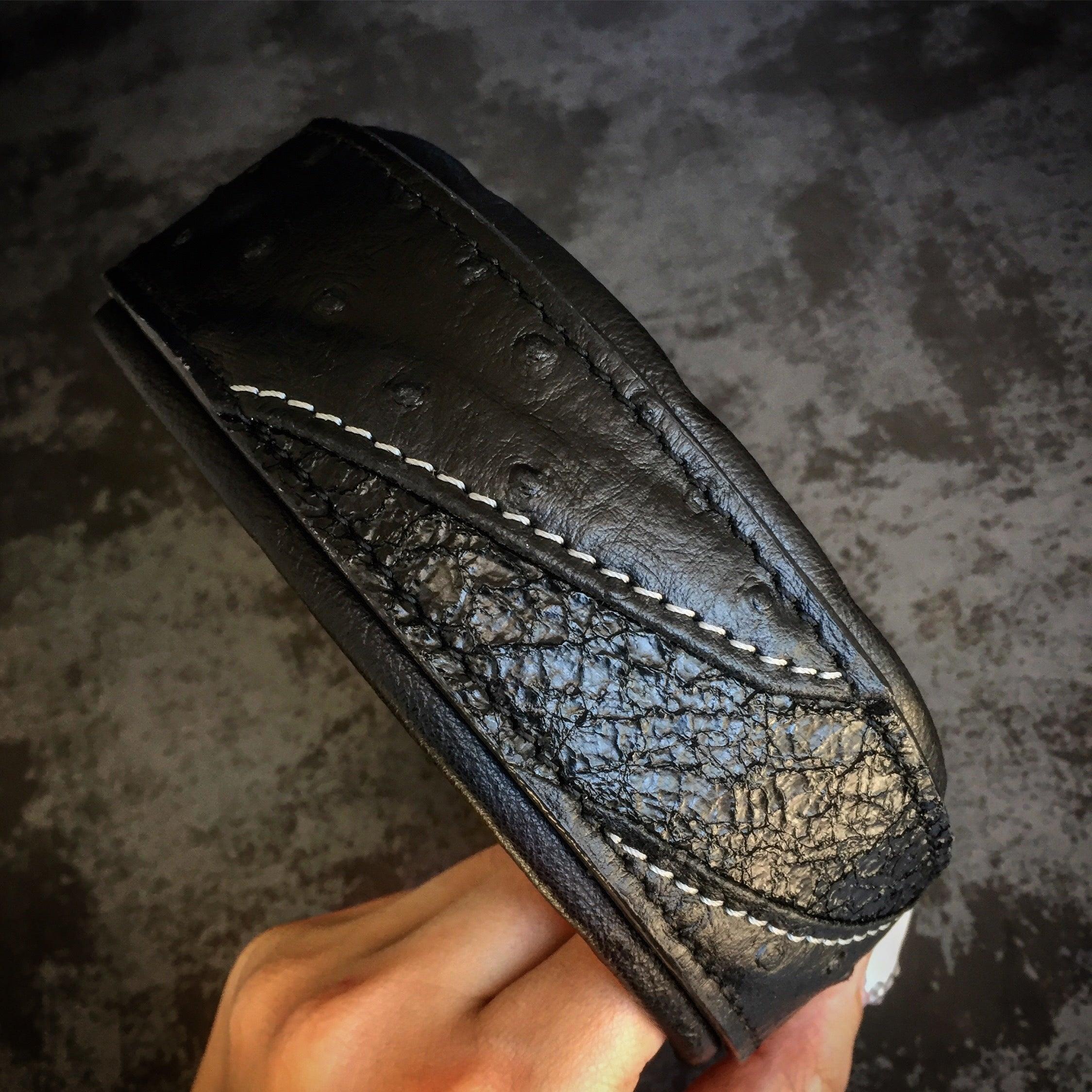 Glitter Leather Dog Collar – Korona, Black Edition