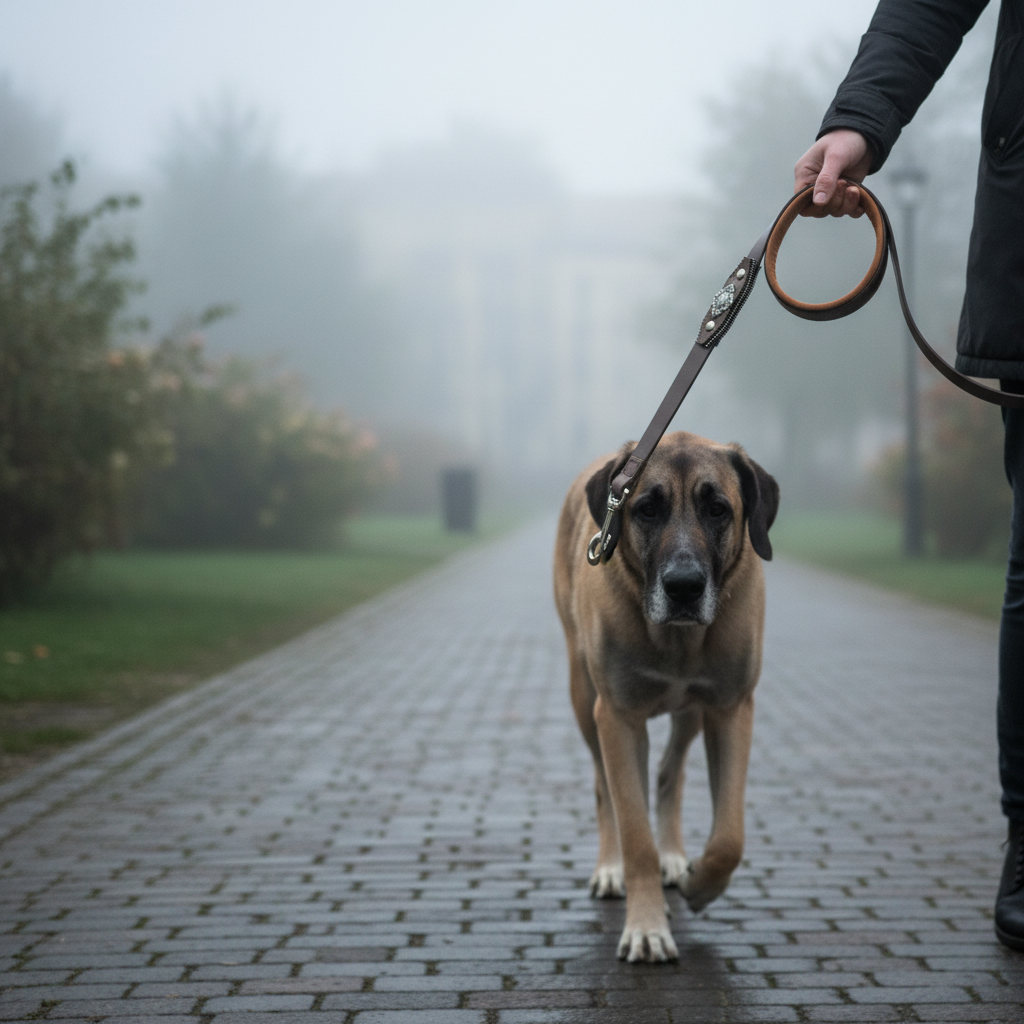 Aztec Grey Leash – Lifestyle