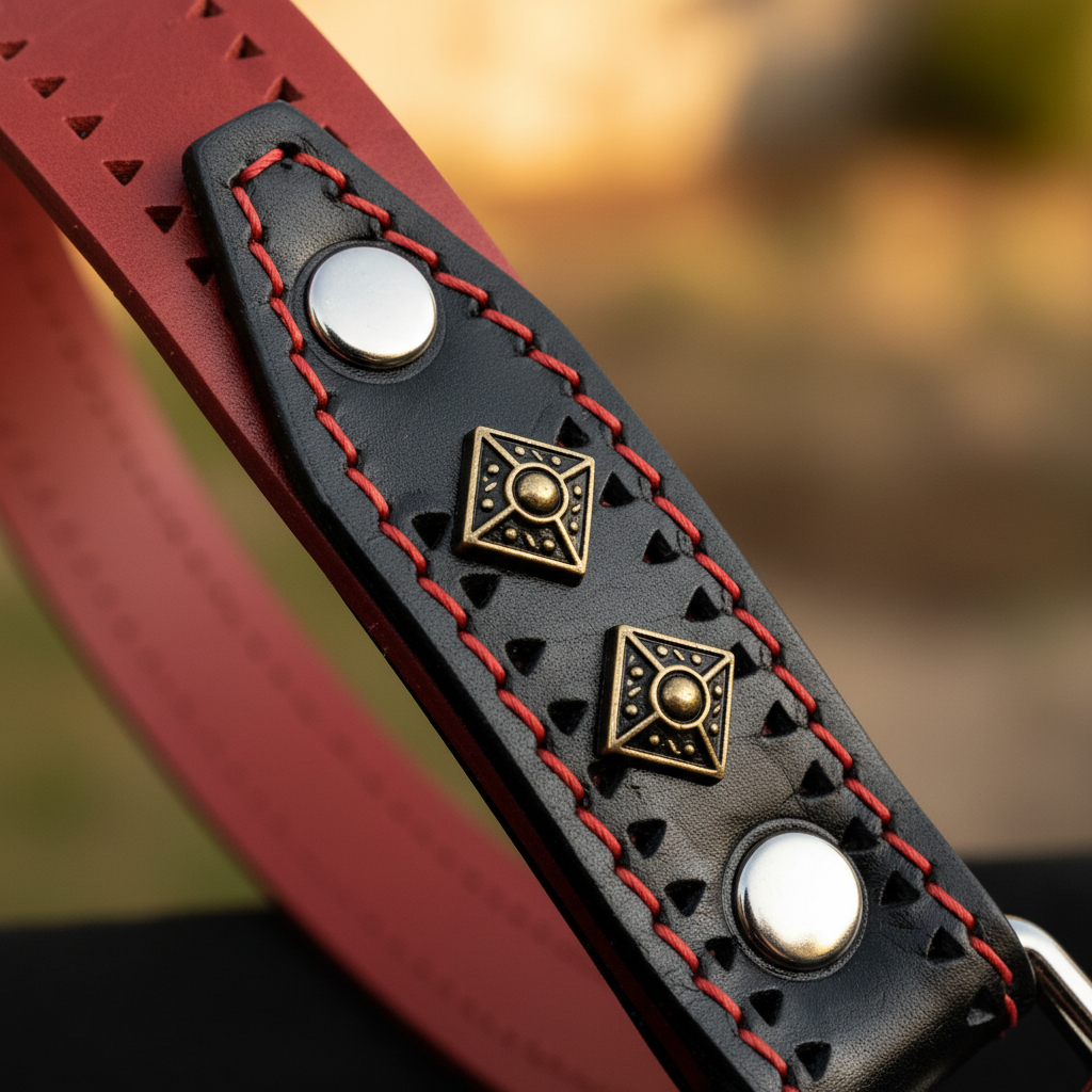 Balteus Red Leash – Handle Detail