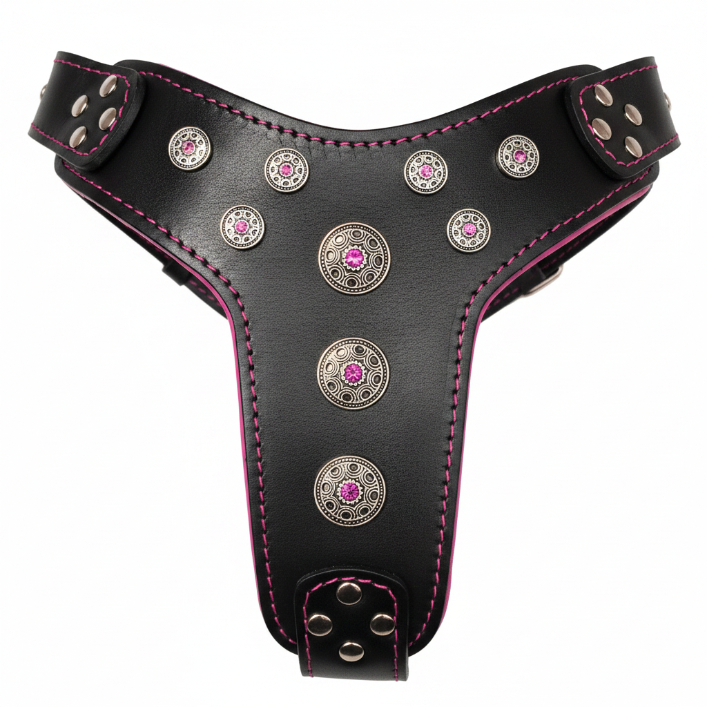 Bijou Black & Pink Large Close-up