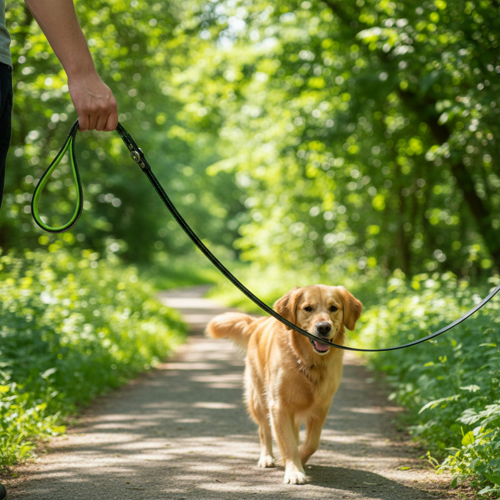 Bijou Green Leash – Lifestyle