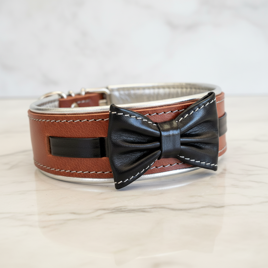 Bowtie Brown Collar Close-up