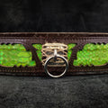 Snake-Print Leather Dog Collar – Venom Style
