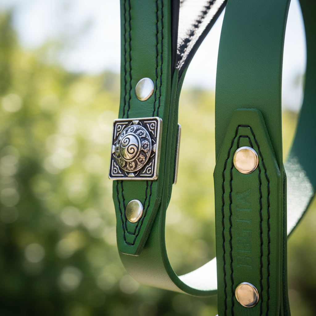 Eros Green Leash – Handle Detail