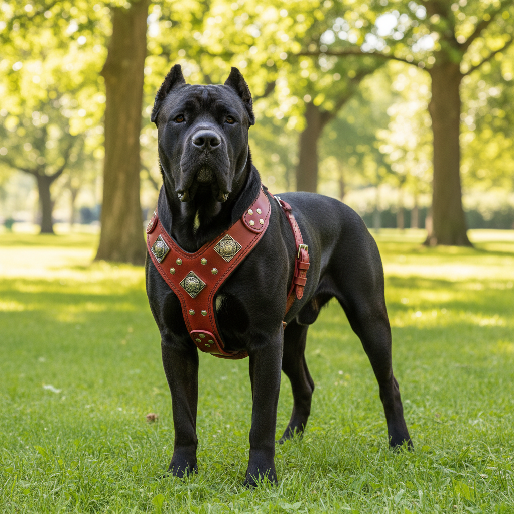 Eros Red Large Harness Rottweiler Lifestyle