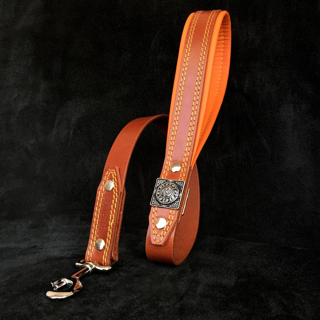 Leather Dog Leash – "Eros", Brown | 90 cm