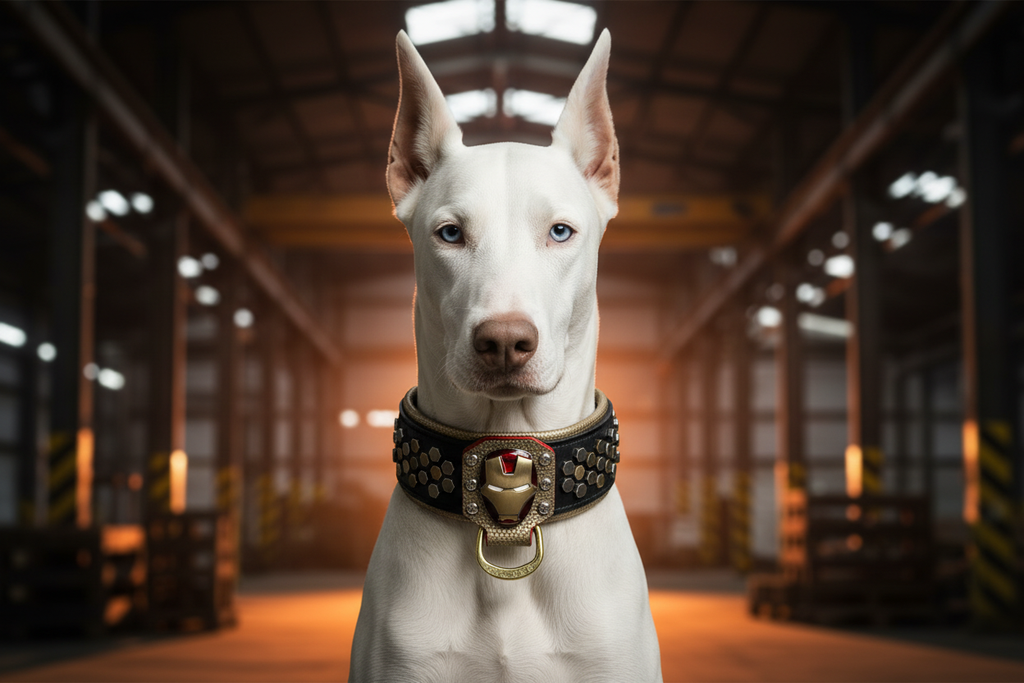 Iron Dog Collar - Industrial Close-up