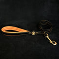 Leather Dog Leash – "Bijou", Orange | 110 cm