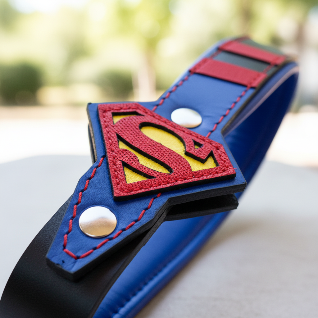 Superdog Superman Leash – Badge Detail