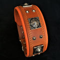 Wide Leather Dog Collar – Eros, 2.5 Inch, Brown