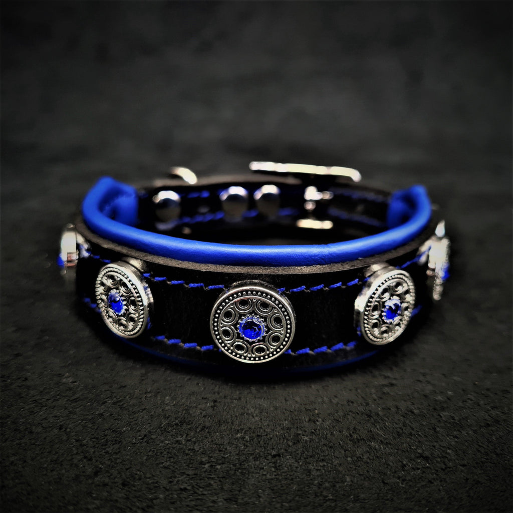 Handmade Leather Puppy Collar – Bijou Style